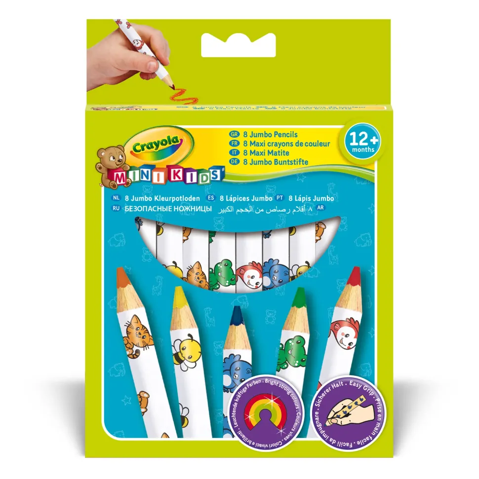 8 Maxi Matite Colorate Crayola Minikids