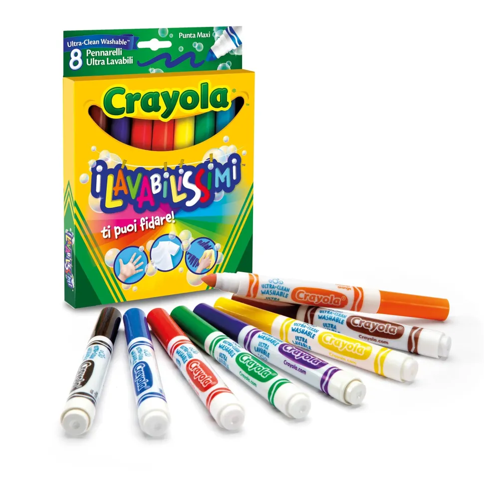 8 Pennarelli Maxi Punta I Lavabilissimi Crayola