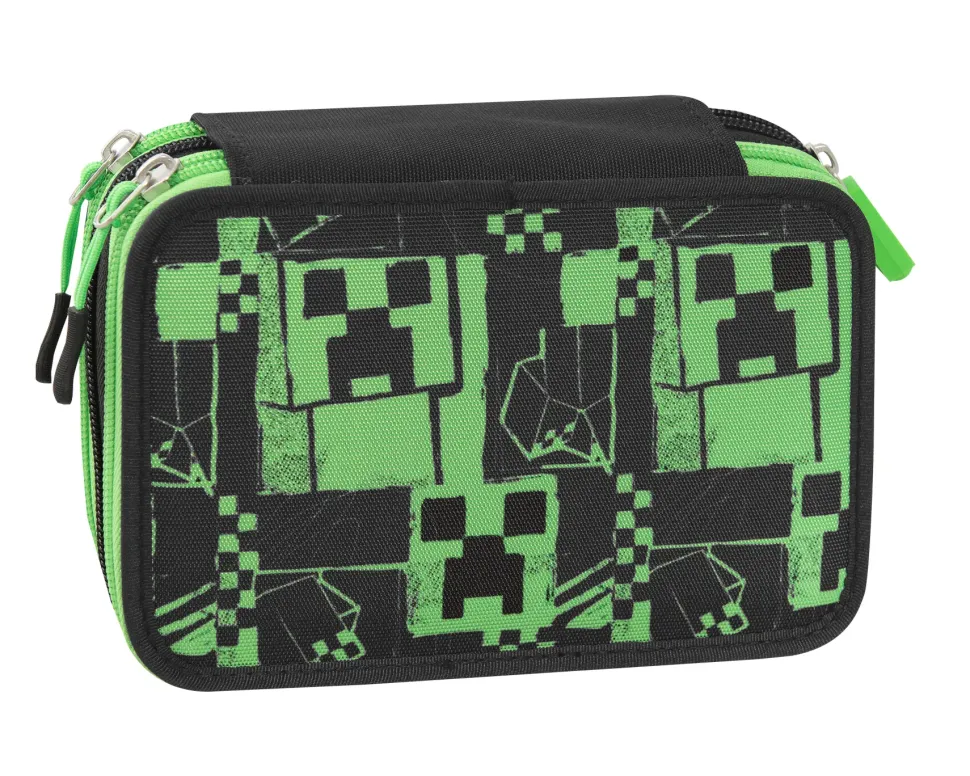 Astuccio 3Zip Green Minecraft