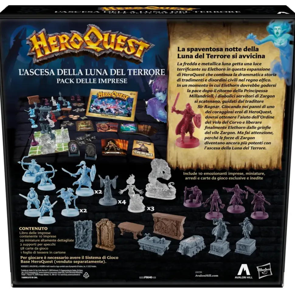 Avalon Hill, Heroquest, Pack Delle Imprese L'Ascesa Della Luna Del Terrore, E Necessario Avere Il Sistema Di Gioco Base Heroquest, Dai 14 Anni In Su