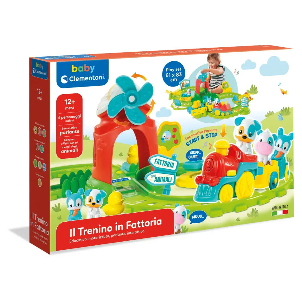 Baby Clementoni 17756 Il Trenino In Fattoria, Trenino Motorizzato