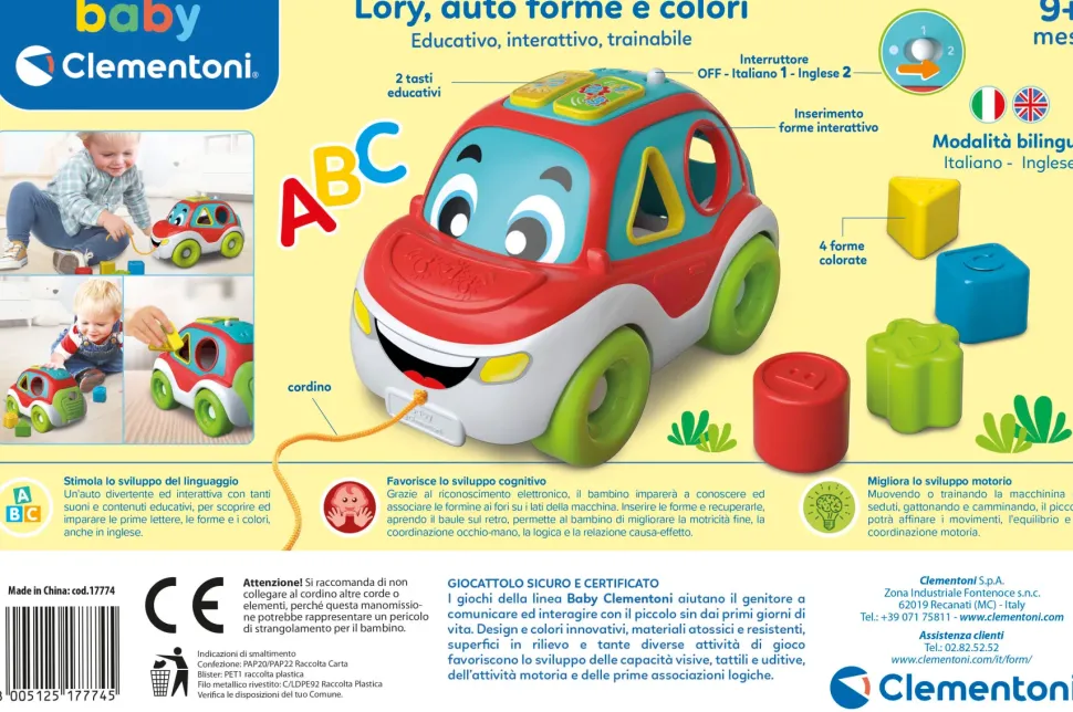 Baby Clementoni Auto Form E Colori