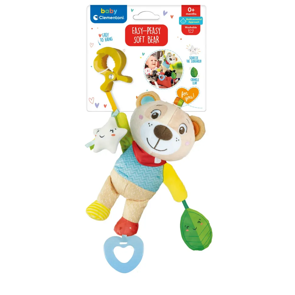 Baby Clementoni Easy-Peasy Soft Bear Orsetto Morbido Peluche
