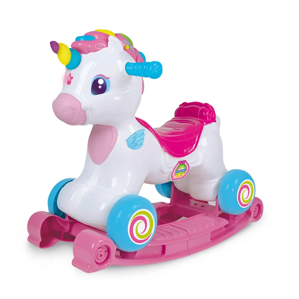 Baby Clementoni Nuvola Dolce Unicorno, Cavalcabile E Primi Passi
