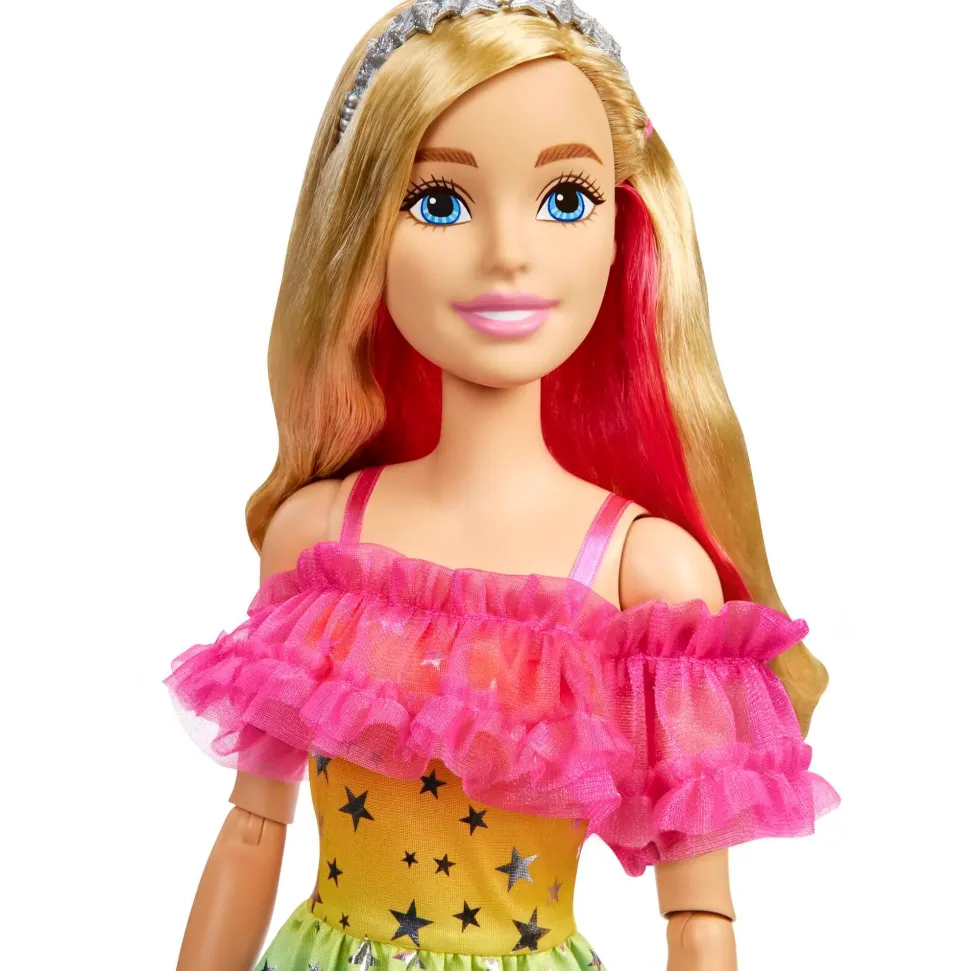 Bambola Barbie Alta 71 Cm Con Abito Arcobaleno E Accessori Moda
