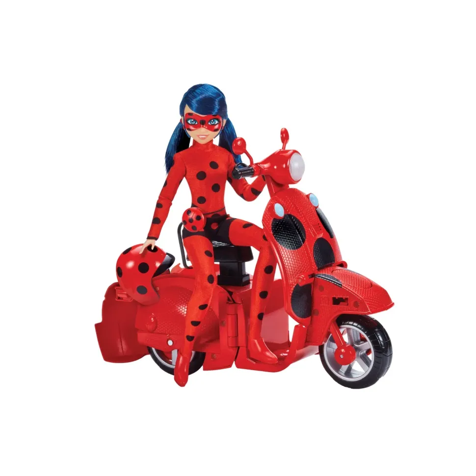 Bandai Miraculous Scooter Trasformabile Bambola Articolata Ladybug Da 26Cm