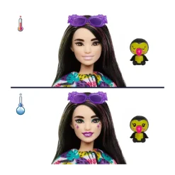Barbie Barbie Cutie Reveal Tucano, Serie Amici Della Giungla, Bambola Con Costume Da Tucano Di Peluche E 10 Sorprese Con Tecnologia Cambia Colore, Giocattolo Per Bambini, 3+ Anni, Hkr00