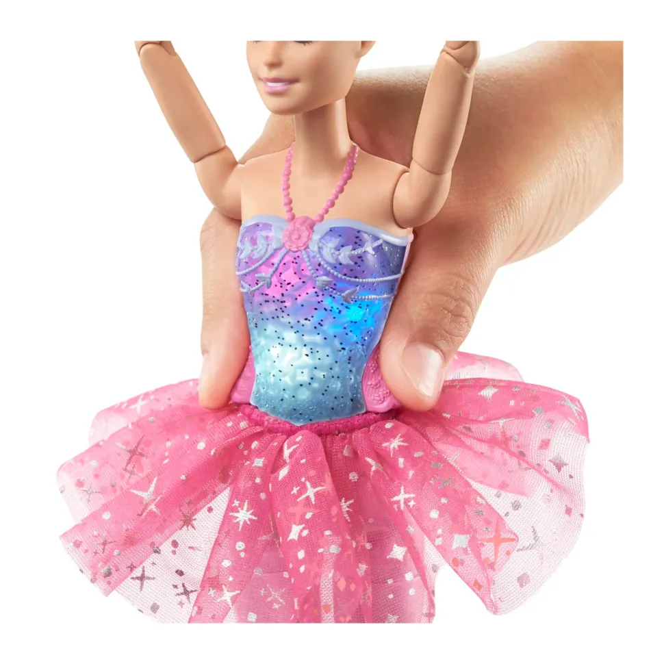 Barbie Barbie Dreamtopia Luci Scintillanti, Ballerina Magico Tutu, Bambola Dai Capelli Biondi, Con Luci, Coroncina E Tutu Rosa, Giocattolo Per Bambini, 3+ Anni, Hlc25