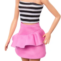 Barbie Fashionistas N. 213 Da Collezione 65° Anniversario, Bambola Bionda Con Top A Righe