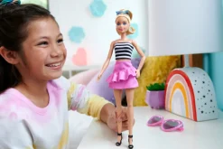 Barbie Fashionistas N. 213 Da Collezione 65° Anniversario, Bambola Bionda Con Top A Righe