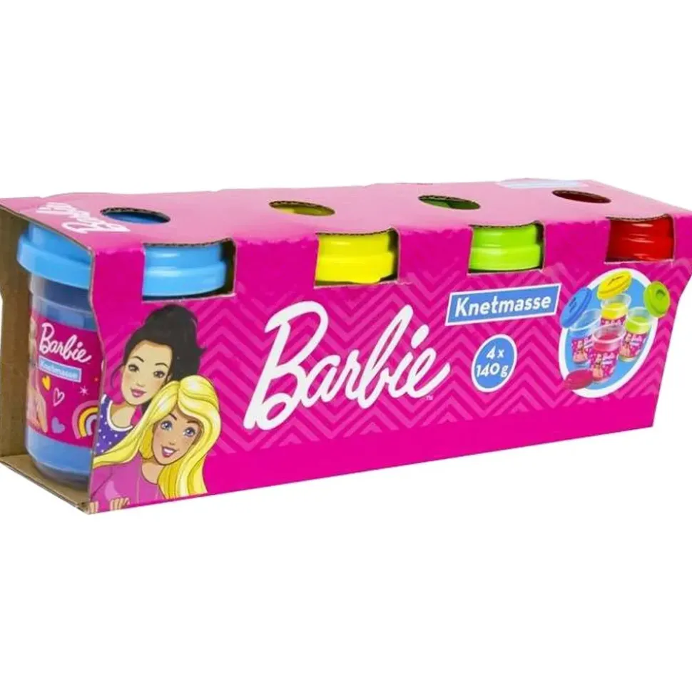 Barbie Pasta Da Modellare 4 Vasetti 140Gr