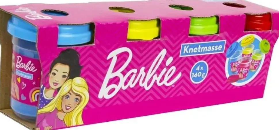 Barbie Pasta Da Modellare 4 Vasetti 140Gr