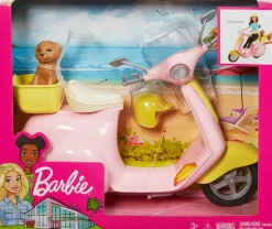 Barbie Scooter & Cagnolino, Con Cucciolo E Casco Inclusi