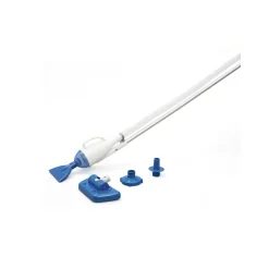 Bestway Aspiratore Funziona Con Pompe Da 2.006 Lt/H E Superiori, Tubo Da Mt. 6 E Mm. 32 Di Diametro Incluso, Ideale Per Tutte Le Piscine, Asta In Alluminio In 4 Sezioni, 3 Adattatori