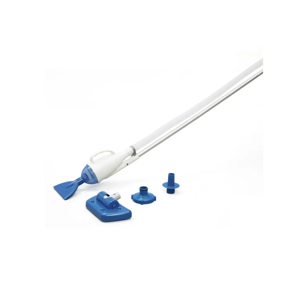 Bestway Aspiratore Funziona Con Pompe Da 2.006 Lt/H E Superiori, Tubo Da Mt. 6 E Mm. 32 Di Diametro Incluso, Ideale Per Tutte Le Piscine, Asta In Alluminio In 4 Sezioni, 3 Adattatori