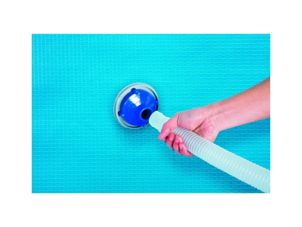 Bestway Aspiratore Funziona Con Pompe Da 2.006 Lt/H E Superiori, Tubo Da Mt. 6 E Mm. 32 Di Diametro Incluso, Ideale Per Tutte Le Piscine, Asta In Alluminio In 4 Sezioni, 3 Adattatori