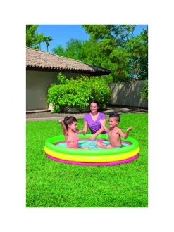 Bestway Piscina Summer A 3 Anelli Color Con Fondo Gonfiabile 152X30 Cm