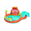 Bestway Play Center Vulcano 265X265X104 Cm Con Fondo Gonfiabile, Scivolo, Spruzzo, Gioco Con Anello E Palline