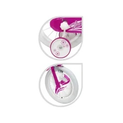 Bicicletta 14 Fucsia Bauletto, Cestello E Disco Colorato Nella Ruota Anteriore Inclusi Adatta Per Bambini Dai 5-7 Anni