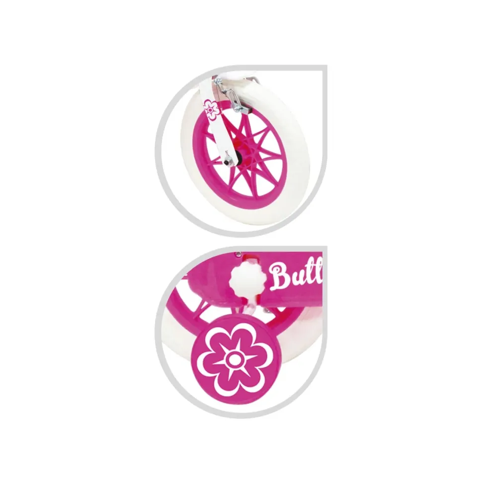 Bicicletta 12 Rosa. Freno Caliper Frontale Porta Bambola E Cestello Inclusi Adatta Per Bambini Dai 3-5 Anni