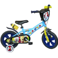 Bicicletta Da 12 Pollici Di Spidey Con Stabilizzatori Laterali E Scudo Personalizzato Telaio In Metallo- Cerchi In Plastica Freno Caliper, Ruota Fissa