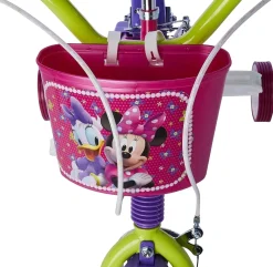 Bicicletta Da 12 Pollici Di Minnie, Con Stabilizzatori Laterali, Cestino Anteriore Personalizzato