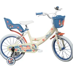 Bicicletta Da 16 Pollici Di Stitch, Con Cestino E Portabambole