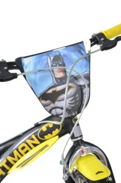 Bicicletta Da Bambino Batman Ruota 12 Pollici Con Rotelle, Freno E Scudo Anteriore Adatta A 3-5 Anni Ideale Per Imparare A Pedalare In Autonomia Con Massima Sicurezza