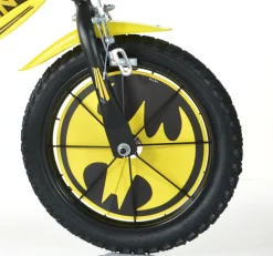Bicicletta Da Bambino Batman Ruota 14 Pollici Con Rotelle, Freno E Scudo Anteriore Adatta A 5-7 Anni Ideale Per Imparare A Pedalare In Autonomia Con Massima Sicurezza