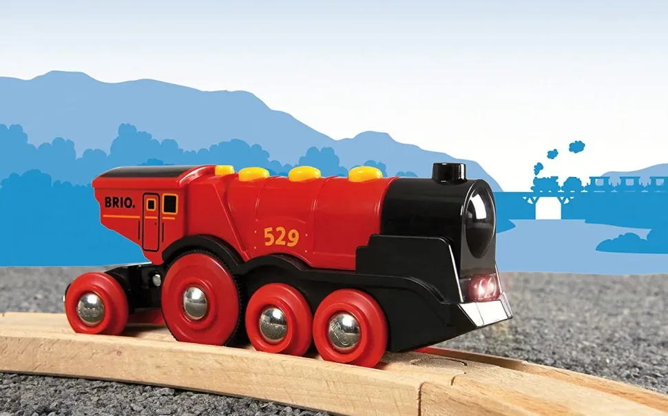 Brio Grande Locomotiva Rossa A Batterie