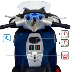 Carabineri Moto 12V Ce, Moto Elettrica Carabinieri Con Luci E Suono,Per Bambini/E Dai 3 Anni