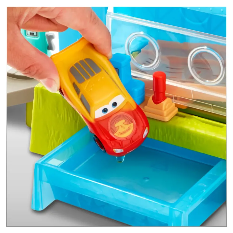 Cars Disney Pixar Auto Sottomarino Playset Per Lavaggio, Con Macchinina Saetta Mcqueen Che Cambia Colore Con L'Acqua; Giocattolo Per Bambini 4+ Anni