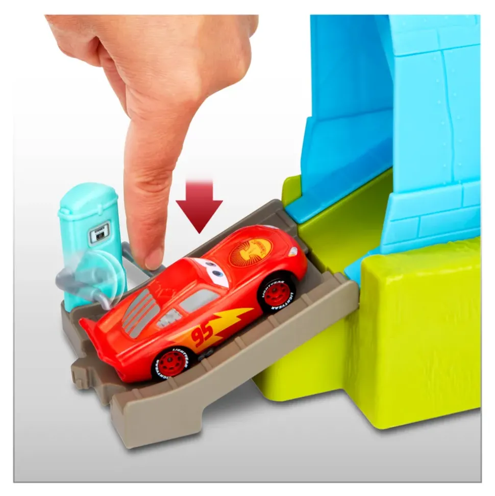 Cars Disney Pixar Auto Sottomarino Playset Per Lavaggio, Con Macchinina Saetta Mcqueen Che Cambia Colore Con L'Acqua; Giocattolo Per Bambini 4+ Anni