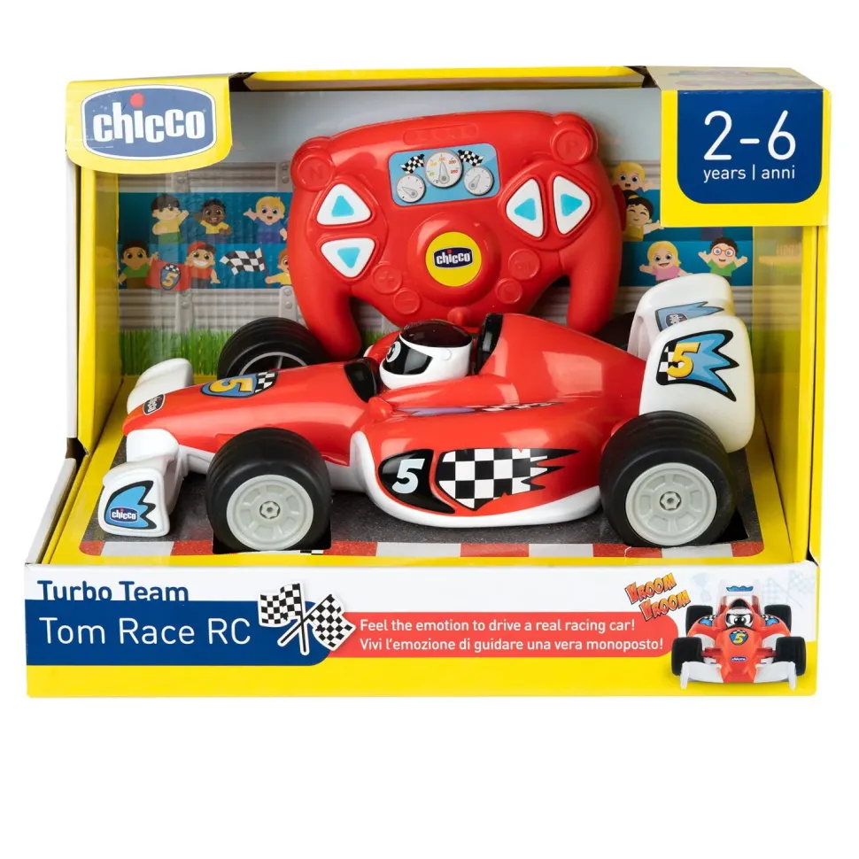 Chicco Tom Macchina Da Corsa Radiocomandata, 2-6 Anni