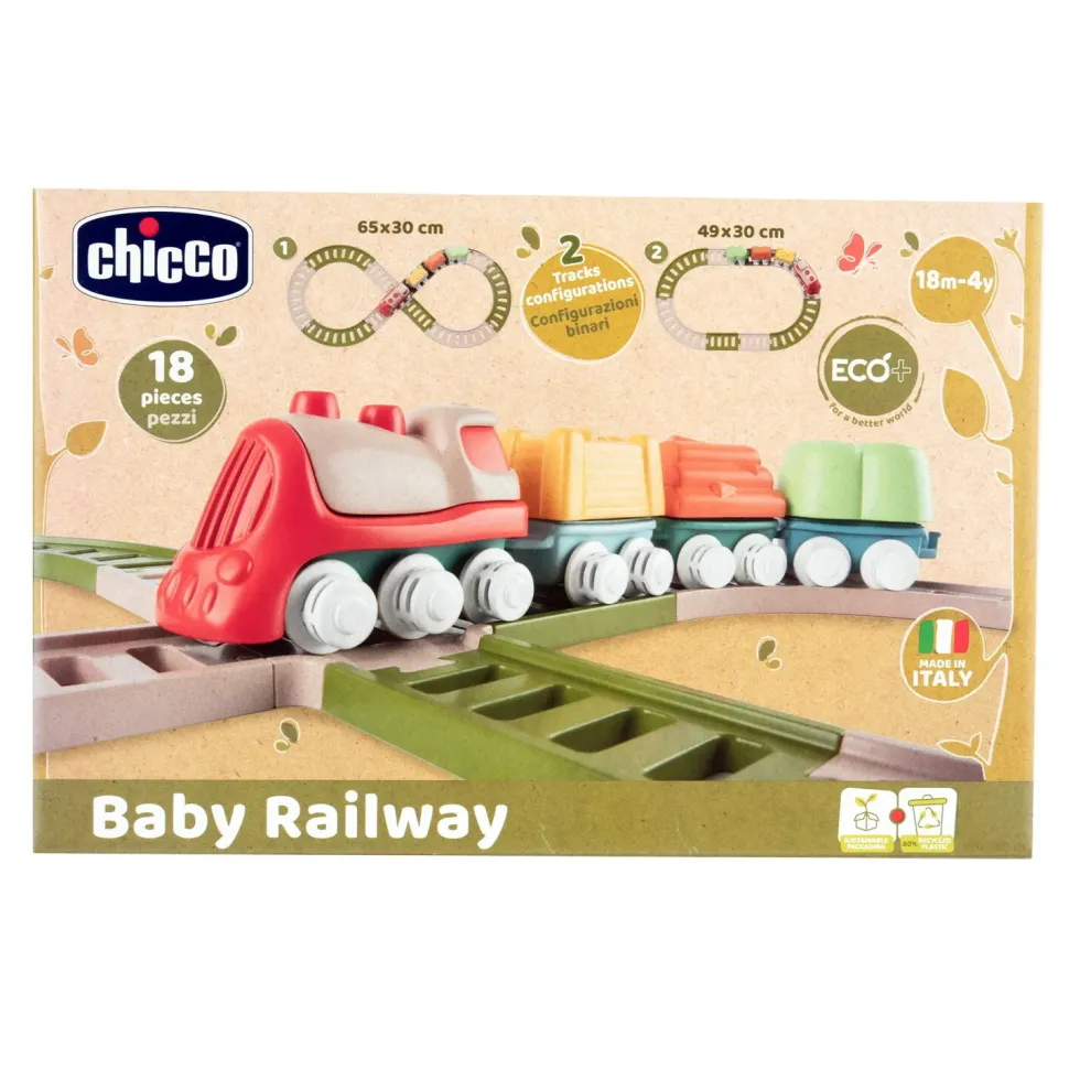 Chicco Trenino Con Playset Linea Eco+, 18 Mesi-3 Anni