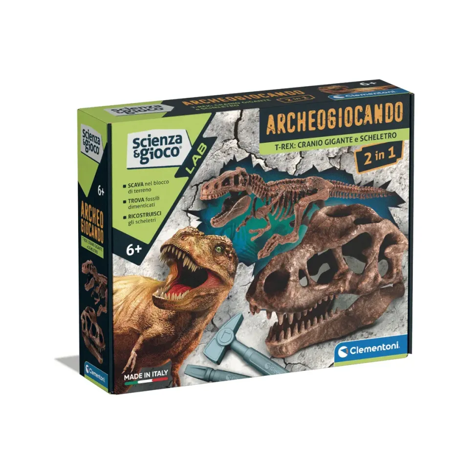 Clementoni 19324 Archeogiocando Kit T-Rex 2In1