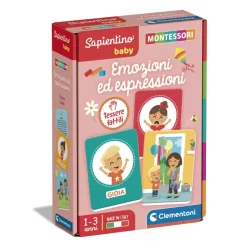 Clementoni 16435 Montessori Baby Emozioni Esp 48 Carte Tattili