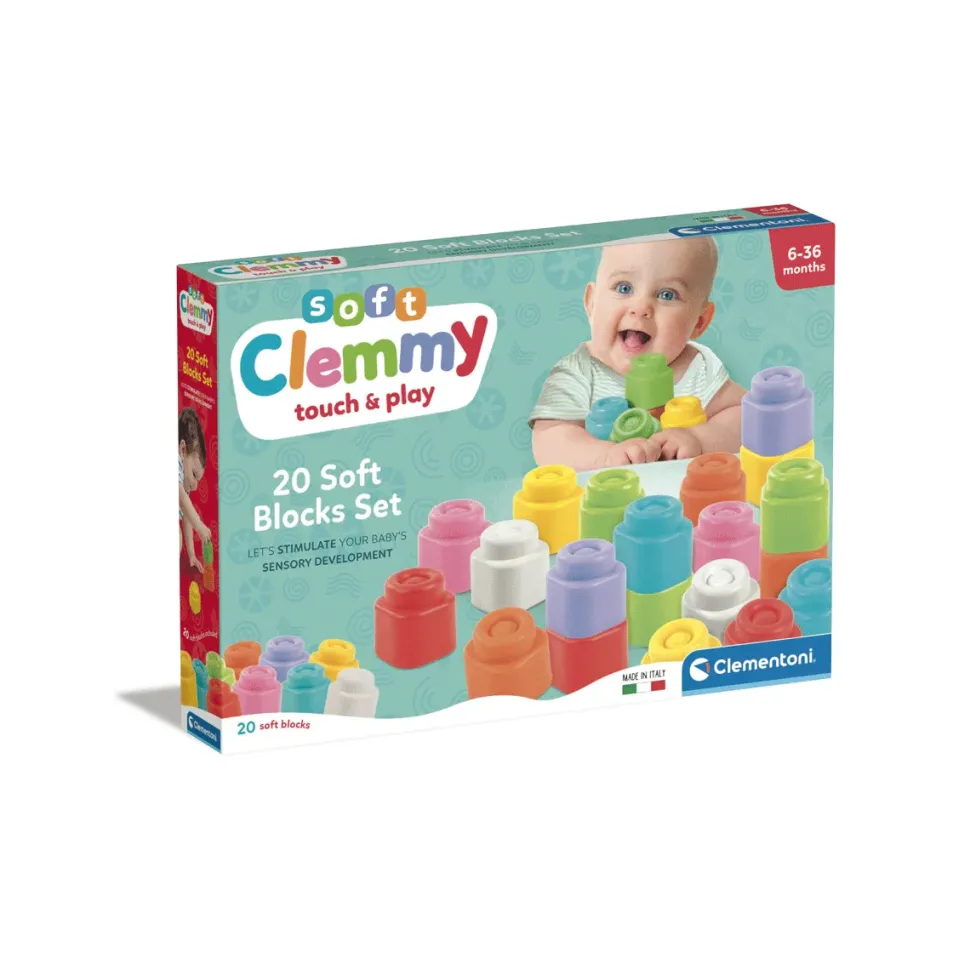 Clementoni 17989 Soft Clemmy Confezione 20 Mattoncini