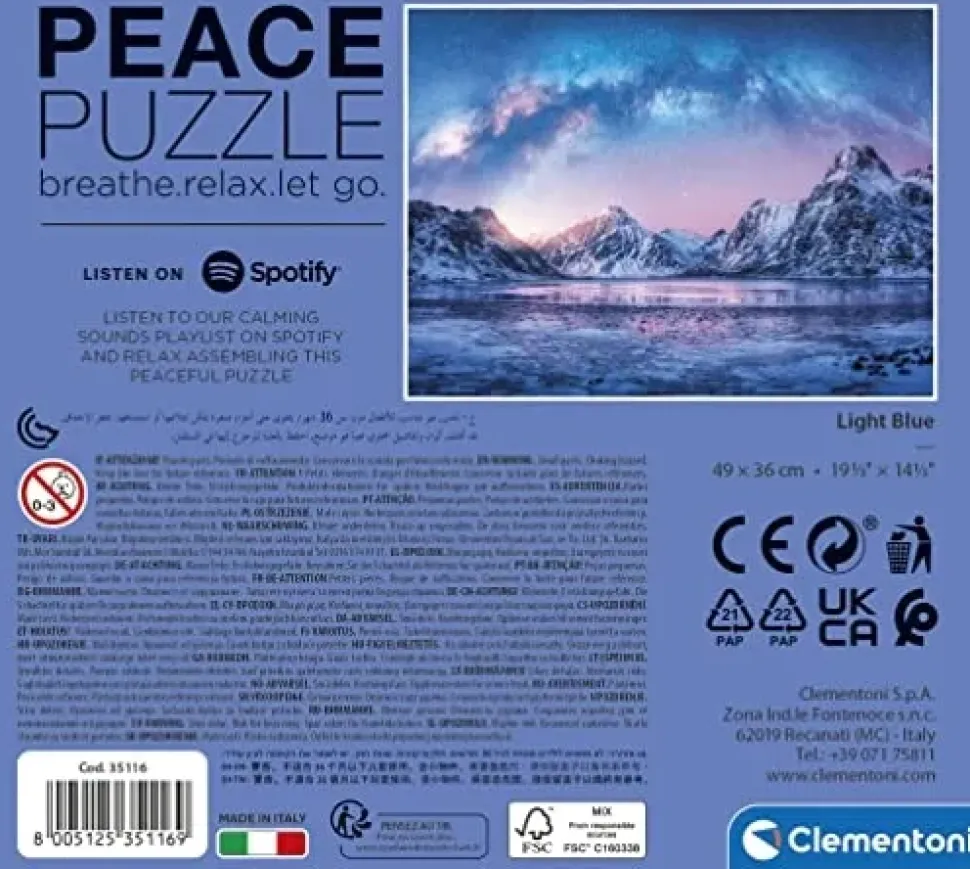 Clementoni Peace Puzzle The Mountain 500 Pezzi