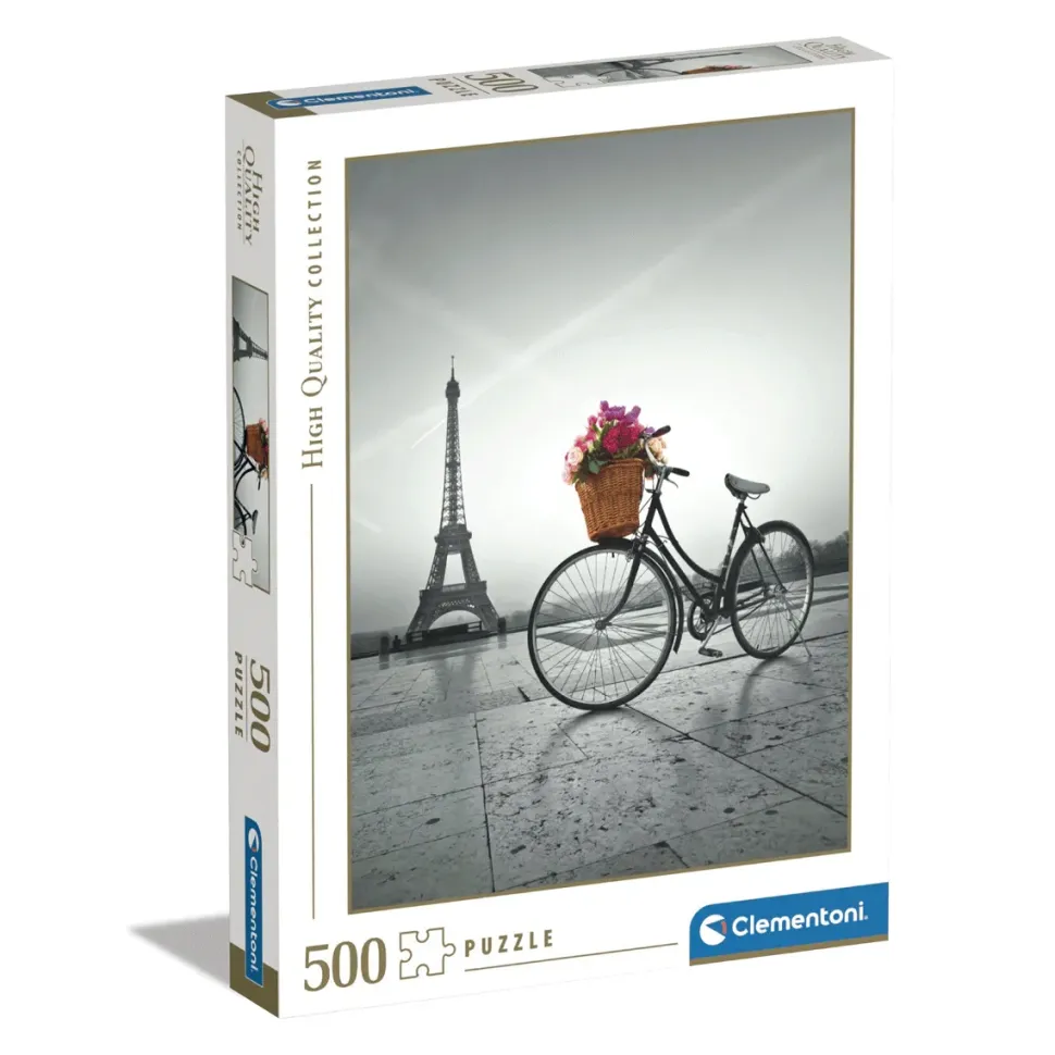 Clementoni Puzzle High Quality Collection Romantic Promenade In Paris 500 Pezzi, Puzzle Adulti