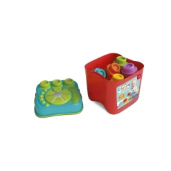 Clementoni Soft Clemmy Touch, Build And Play Sensory Bucket, Mattoncini Morbidi