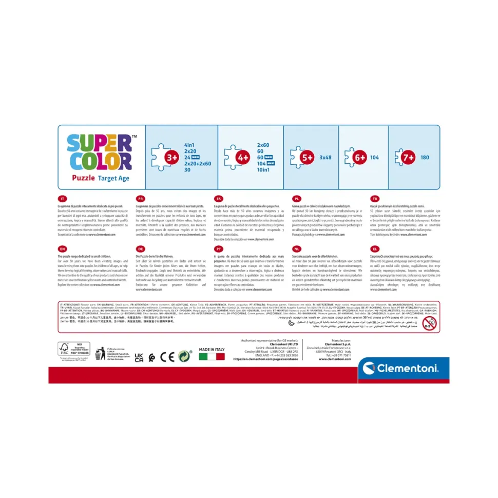Clementoni Supercolor Puzzle Gabby'S Dollhouse 24 Maxi Pezzi, Puzzle Bambini 3 Anni