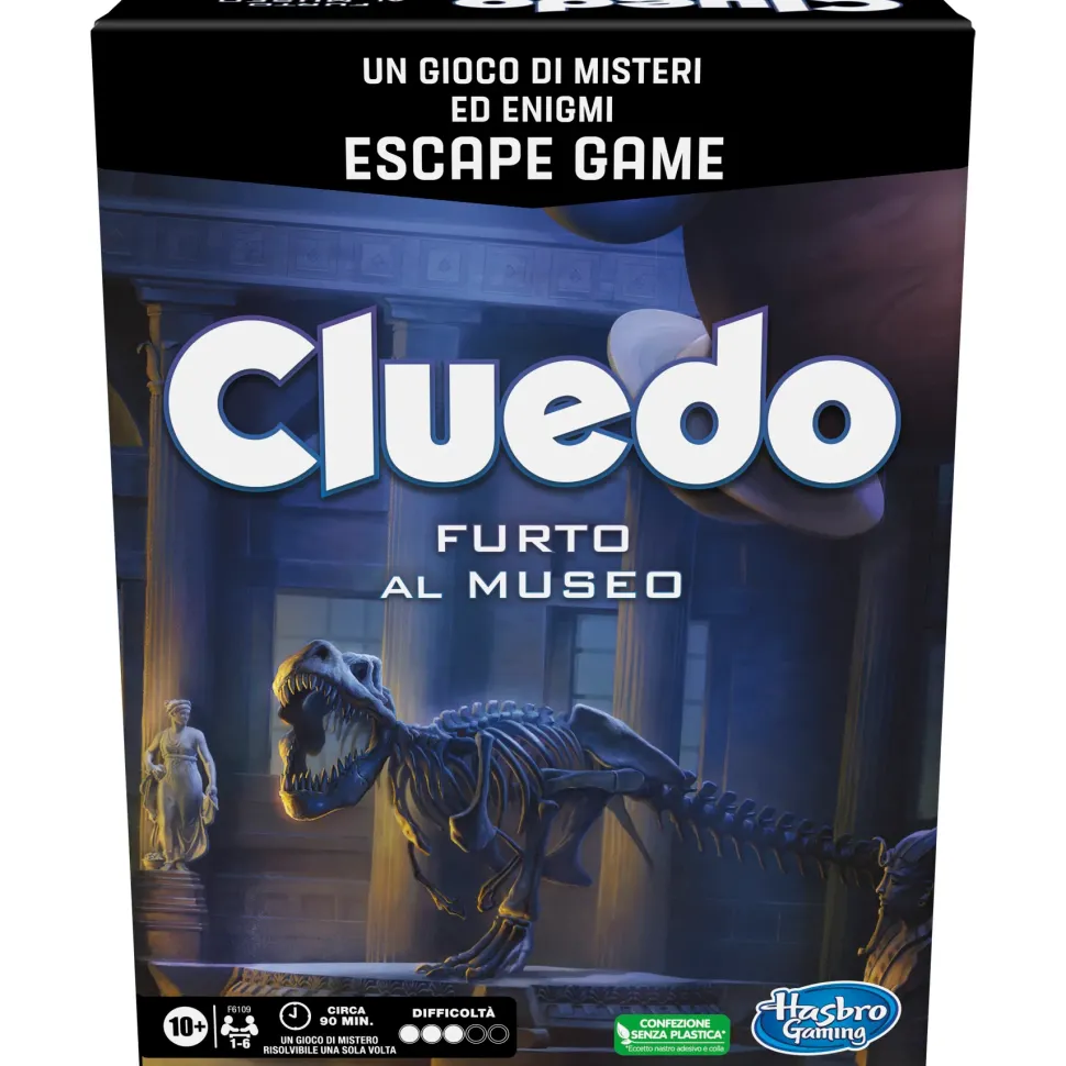 Cluedo Escape Furto Al Museo, Un Gioco Di Misteri Ed Enigmi In Versione Escape Game, Un Gioco Da Tavolo Cooperativo Per Famiglie, Dai 10 Anni In Su, Da 1 A 6 Giocatori