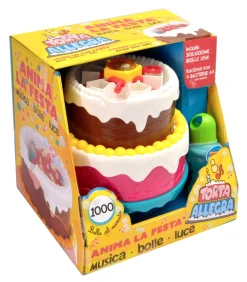 Coloratissima Torta Di Compleanno Sparabolle Con Luci E Musica