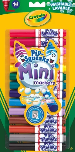 Crayola -14 Mini Pennarelli Lavabili, Formato Pocket, Punta Maxi, Colori Assortiti