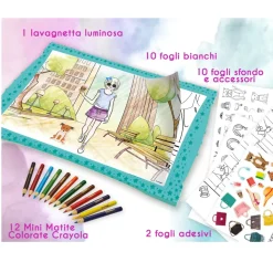 Crayola Creations Crea La Moda Lavagnetta Luminosa Con Accessori