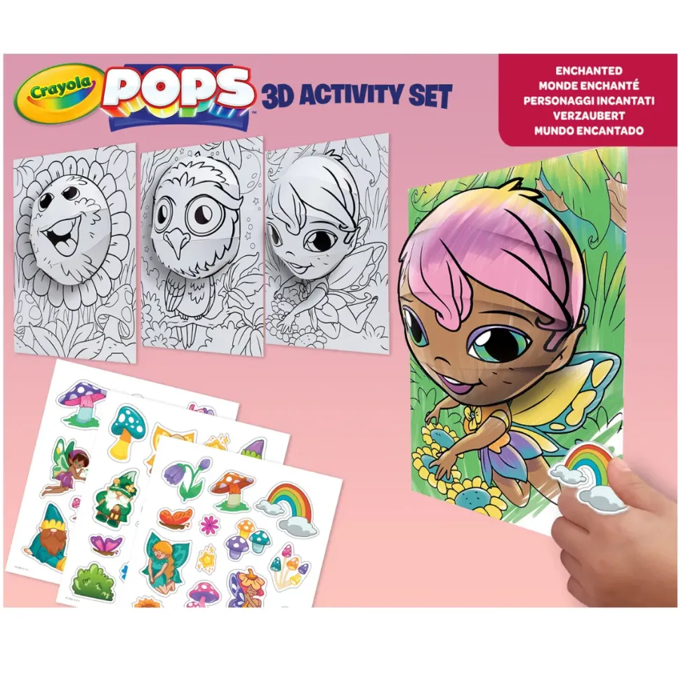 Crayola Pops 3D Activity Set Fatina E Animali Fantastici Colora E Crea Disegni Tridimensionali