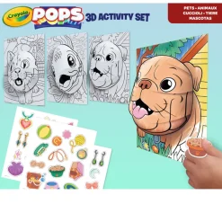 Crayola Pops 3D Activity Set Cuccioli 3 Soggetti Colora E Crea Disegni Tridimensionali