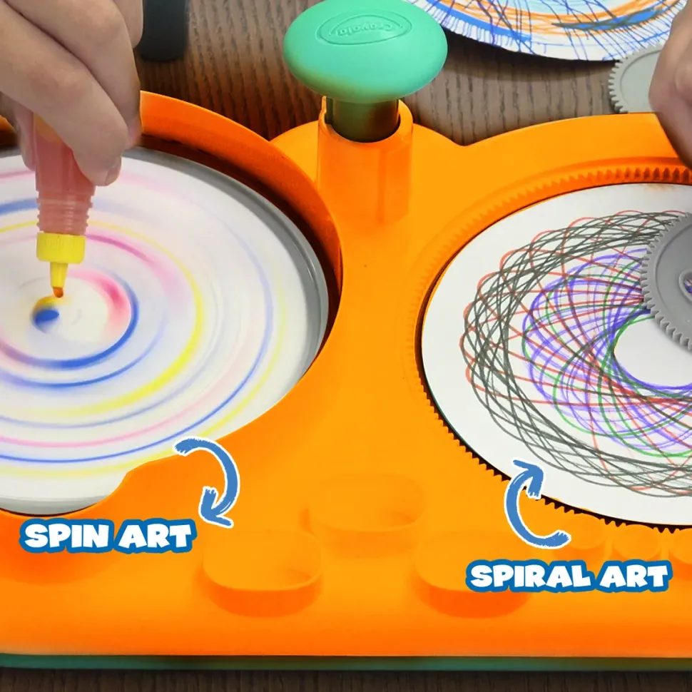 Crayola Super Set Gira E Crea Deluxe Spirografo Vortici Di Colore Non Richiede Batterie