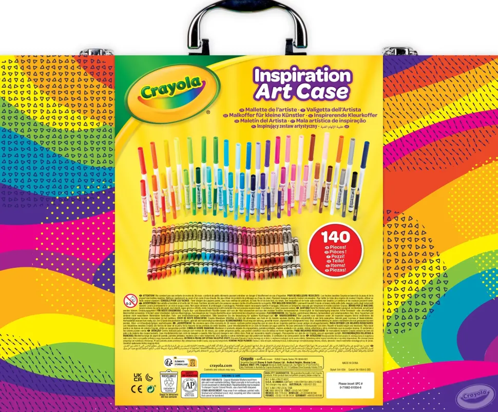 Crayola Valigetta Colori Arcobaleno Kit Creativo Con 140 Pezzi Assortiti, Eta Consigliata: 5-10 Anni
